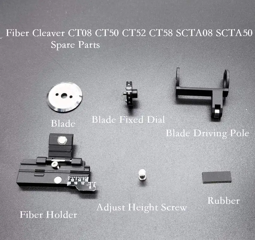 Fiber Cleaver CT08 CT50 SCT-A08 SCT-A50 CT52 CT58 Spare Parts Blade/Fiber Holder/Rubber Pad/Adjust Screw/Driving Pole/Dail Disc