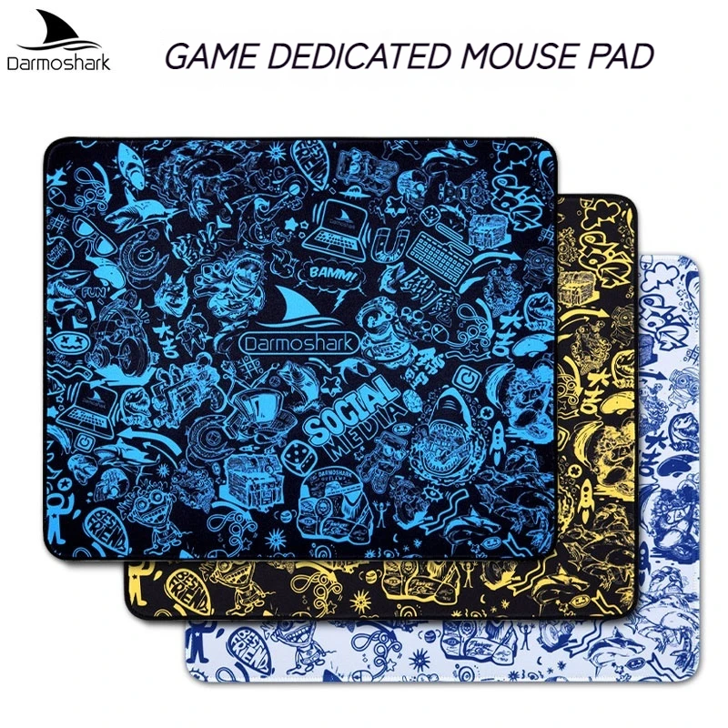 Darmoshark Pad-3 игровой коврик для мыши с прецизионным замком, резиновый противоскользящий коврик для мыши из натурального каучука с принтом высокой четкости