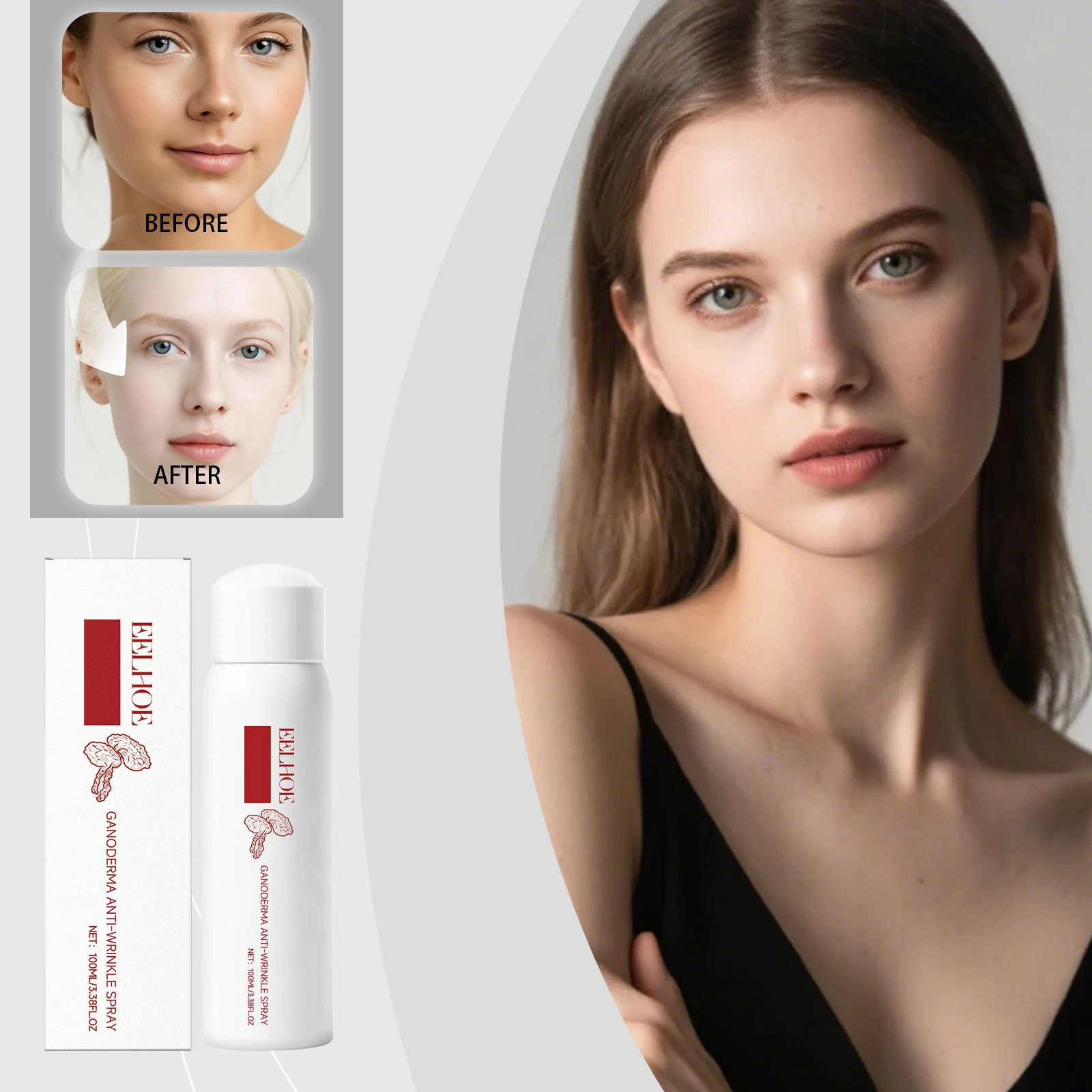 

Ganoderma Facial Toner Revitalizing Serum Brightening Firming Fade Fine Lines Pore Minimizing Oil Control Repair Nourish Toner