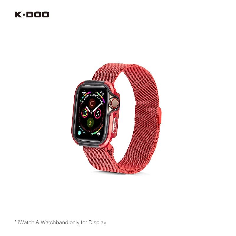 K-Doo Defender Protector For iWatch Aluminum Alloy Bumper Anti-Shock Cover,40/44/38/42/41/45mm For Apple Watch S7/S6/Se/S5/S4/S3