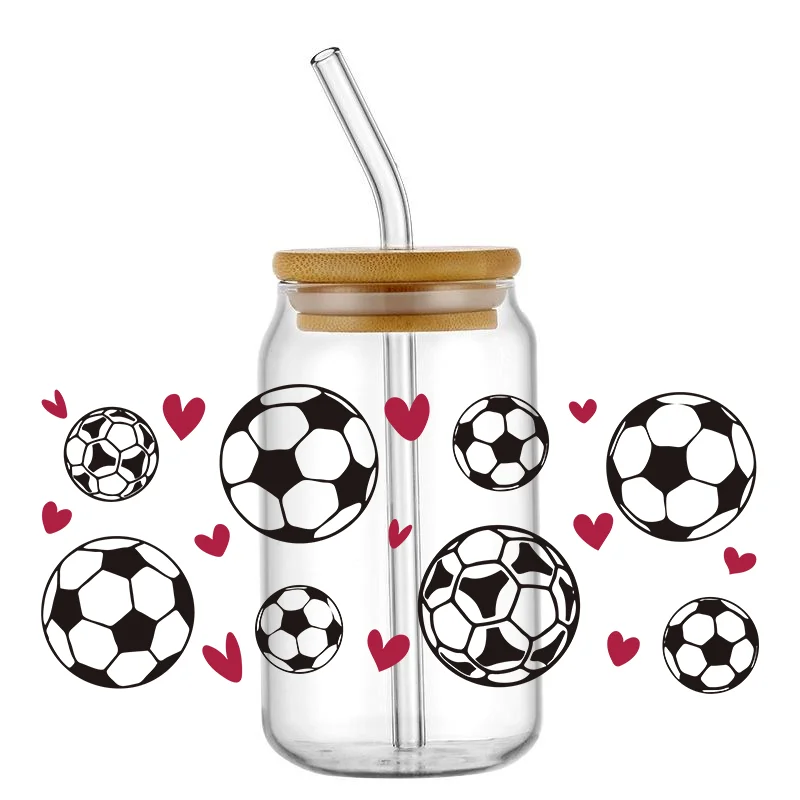 

UV DTF Transfer Sticker Football For The 16oz Libbey Glasses Wraps Bottles Cup Sticker DIY Waterproof