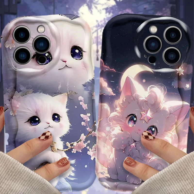 Cute Panda Rabbit Cat Dog Phone Case For Xiaomi Redmi Note 13 12 Pro Plus 12S 11 11S 10 10S 9S 7 8 9 Pro Max Soft Silicone Cover