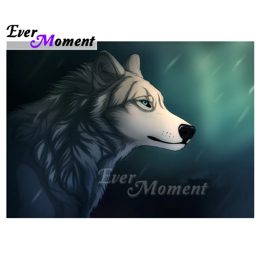 Wolf Green 5D DIY Ever Moment Diamond Painting Full Square Drill Mosaic Diamond Embroidery Cross Stitch Wall Decoration ASF1875