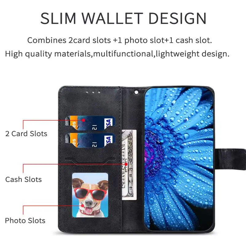 A02 Case For Samsung Galaxy A02 Case Wallet Flip Leather Cover For Samsung A02 Case SM-A022F Phone Cover Coque Fundas