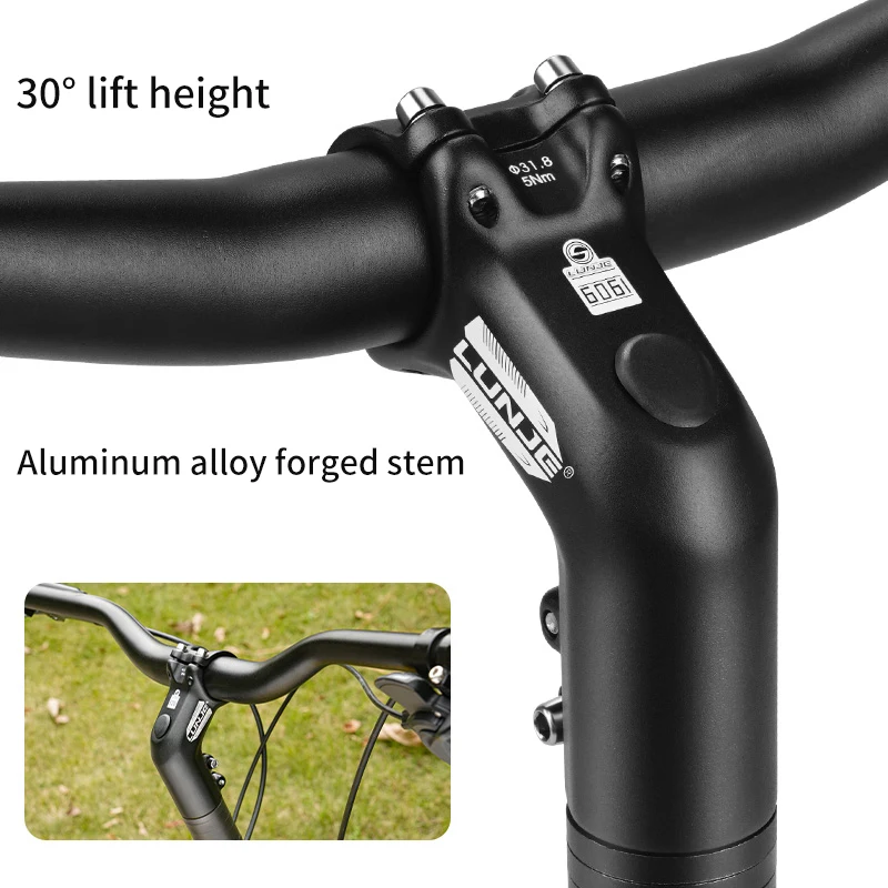 MTB-Fahrradvorbau, 30-Grad-Riser aus Aluminiumlegierung, 31,8 x 60 mm, für BMX, Radfahren, Rennrad, Radfahren, Vorbau, Power-Tisch-Zubehör