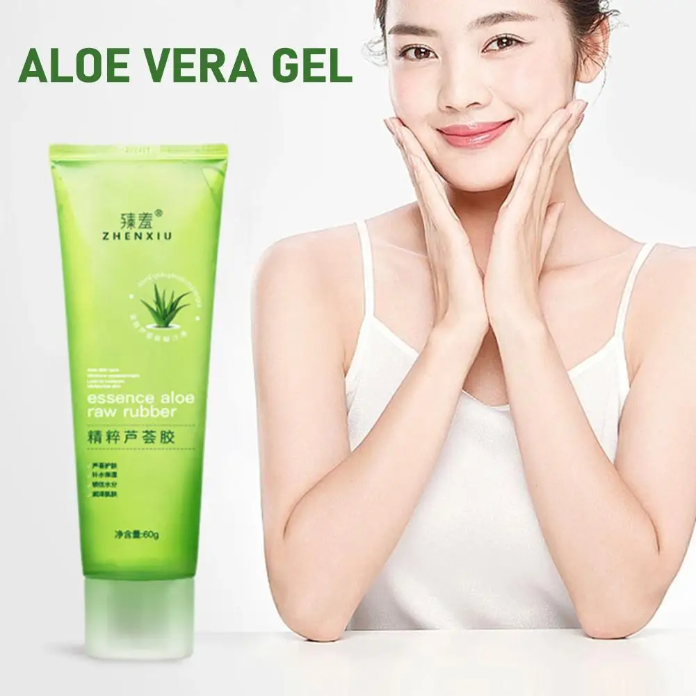 Quick Exfoliating Peeling Aloe Vera Gel Facial Scrub ทําความสะอาดผิวหน้าขัดผิวสําหรับทุกสภาพผิว Smooth Moisturizing P0G3