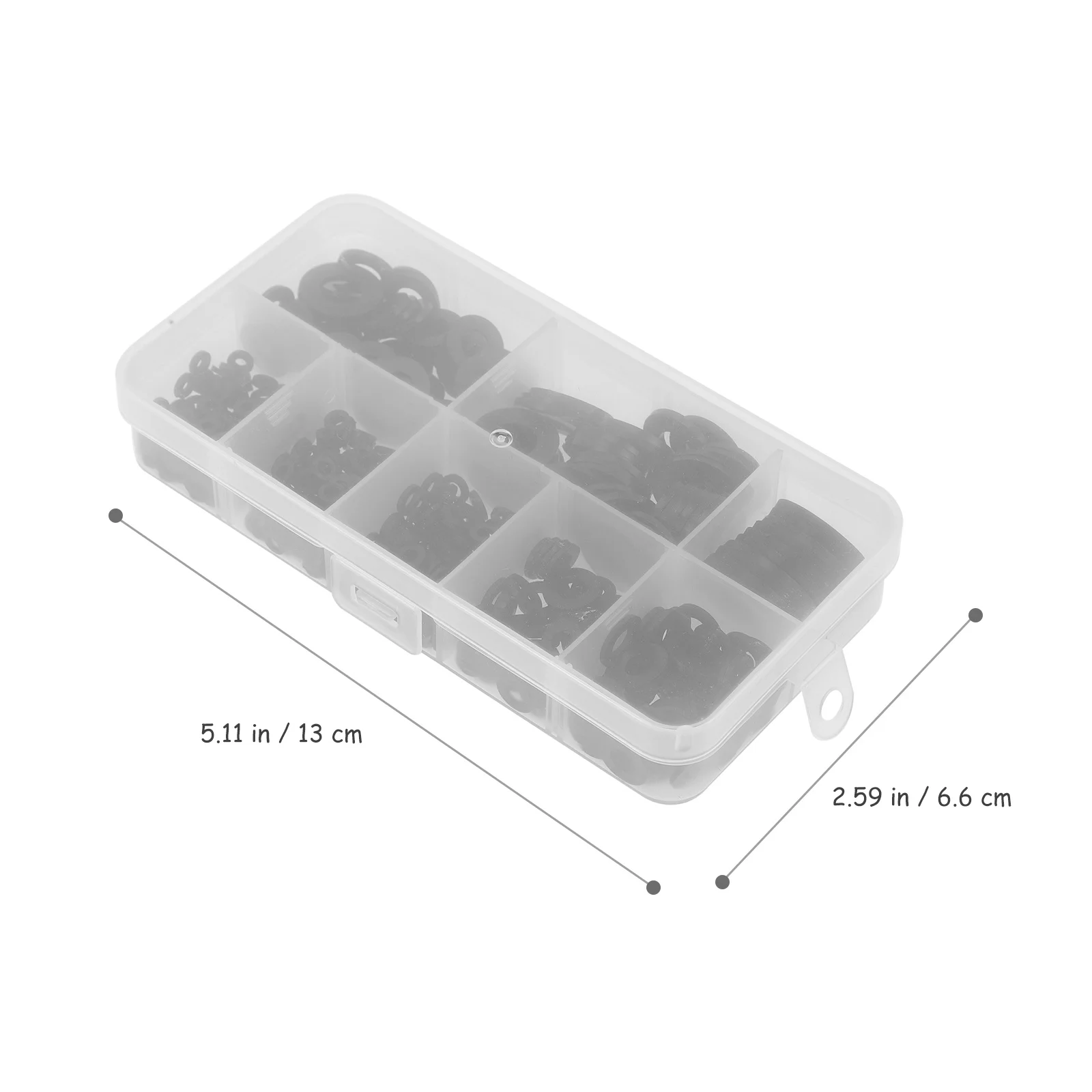 Kit de sortimento à prova d'água 500 peças, plástico plano para eletrodomésticos automotivos, arruelas de nylon pretas, arruelas de plástico