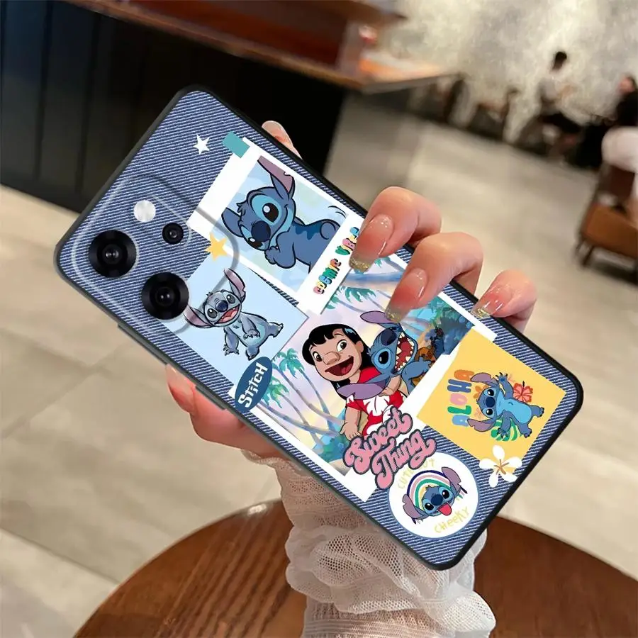 Coque arrière souple Disney Stitch, étui pour Oppo Reno A74 A98 A78 A93 Reno 4F 5 6 7 8 10 11 14 A76 A96 A84 F9 F11 F29 A83