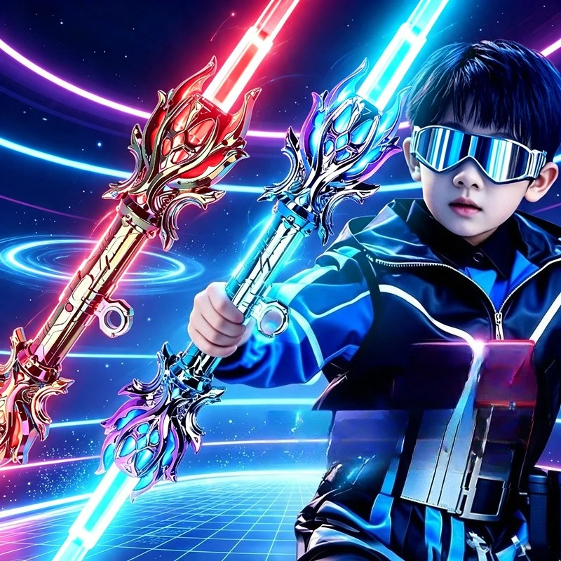 Lightsaber Retractable Laser Sword Toy Sword Boy Glowing Sword Glow Stick