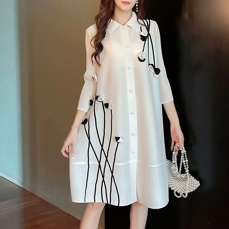 Cross border women's hot selling plus size dress solid color loose fit