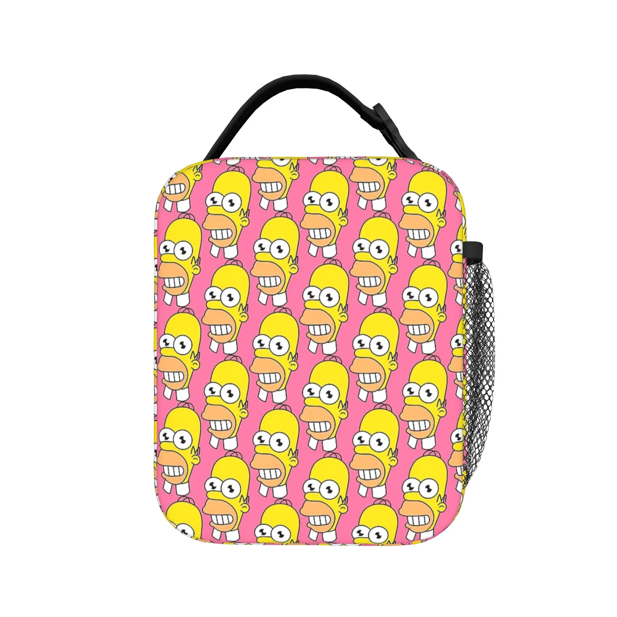 Mr Sparkle S-Simpsons Lunch Bag  Casual Lunch Box For Unisex Picnic Portable Cooler Bag Oxford Custom Thermal Tote Handbags