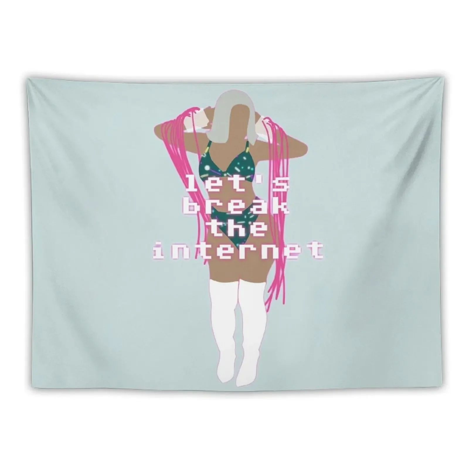 Break the Cyber Net Tapestry Bathroom Decor Room Decorations Aesthetics Tapestry