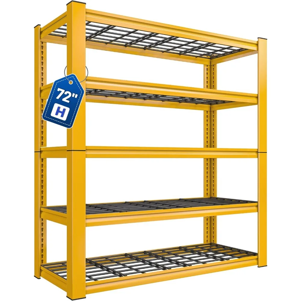 

"3000lb Heavy-Duty Garage Shelving - Adjustable Metal Storage Shelves for Garage, Basement & Pantry"​