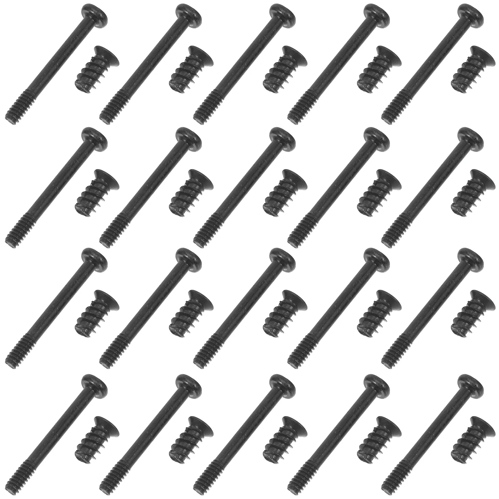 

60 Pcs Case Fan Screw Kit Durable 30 Long 30 Short Screws Self Tapping Universal Chassis Fan Flat Head Professional Use