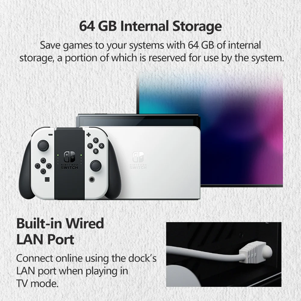 Máy Nintendo Switch OLED Mô Hình Máy Chơi Game 7 Inch Màn Hình OLED Trắng Neon Splatoon 3 Pokemon Khăn Tím Joy Con Mở Khóa các Thiết Bị