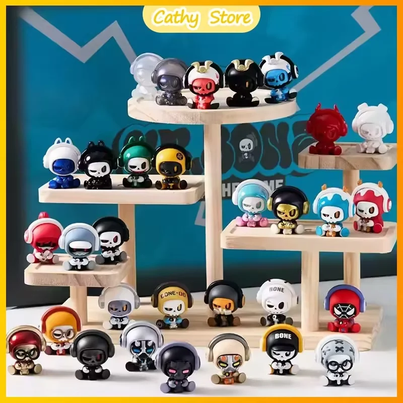 

Подлинная новая мини-слепая коробка Mr.Bone Babybone Mystery Box Q версия, фигурка, модель, милый настольный декор, игрушка, коллекционная изысканный подарок