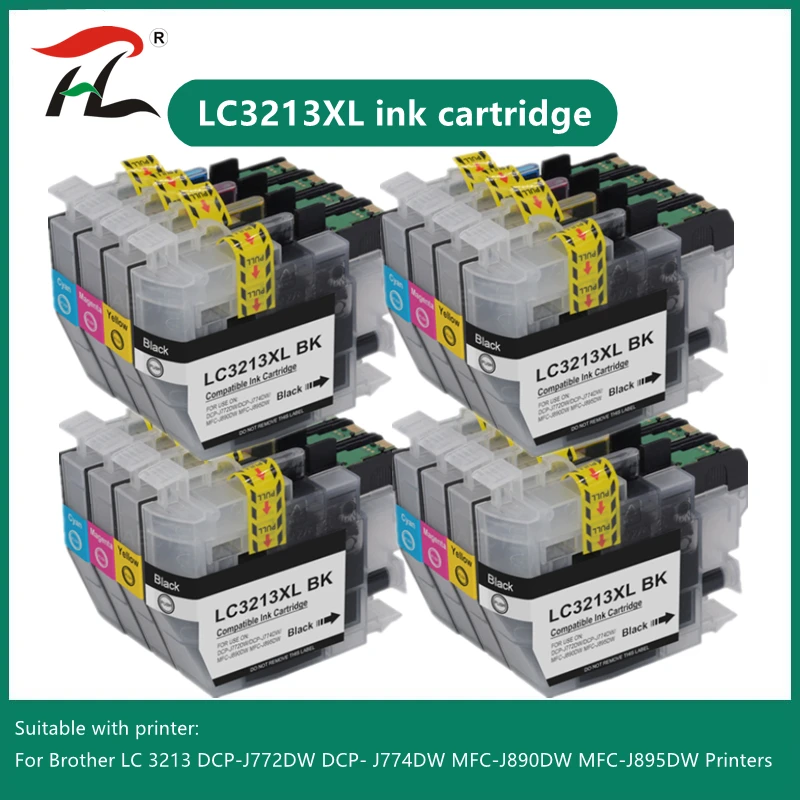 Kompatibel LC 3211 Lc3213 untuk LC3211 LC 3213 Ink Cartridge untuk Brother DCP-J772DW DCP-J774DW MFC-J890DW MFC-J895DW Printer