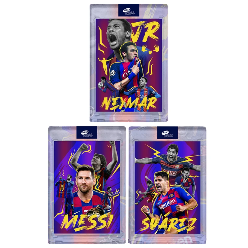 Panini Football DIY Homemade Collectible Cards Cristiano Ronaldo Neymar Messi Mbappe Haaland Olmo Festive gifts Suarez Benzema