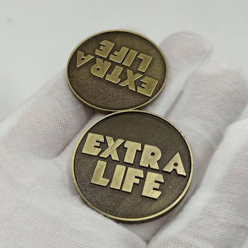 Ready Player One Extra Life Liberty Coin Collection Jewelry Cosplay Commemorative Coins Accessories Gifts Party Dress Up Props