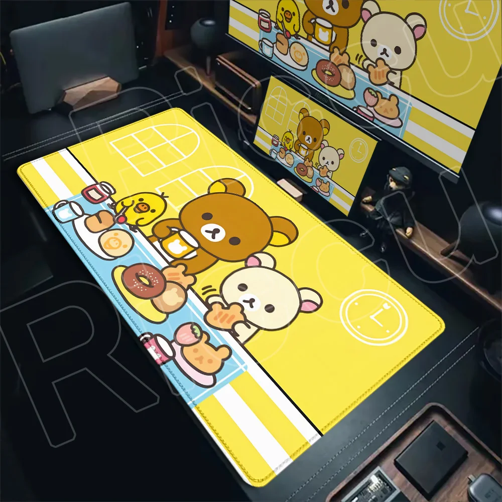 

HD Print XXL Cartoon Pink Mouse Pad Rilakkuma Carpet Anime Kawaii Keyboard Laptop Cute Gaming Mousepad Computer Expand Desk Mat