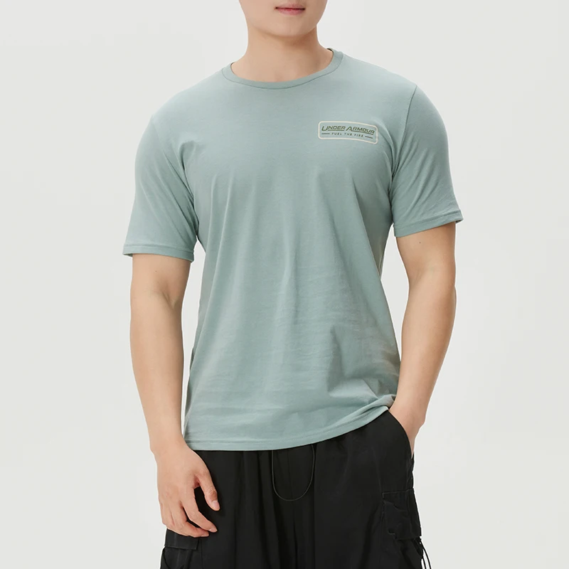 

Under Armour Men's Sportswear Running Short-Sleeved T-Shirt Loose Breathable Fitness Training Wear Round Neck Top 1390225-348