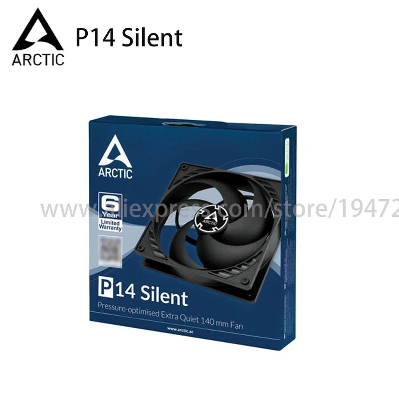 ARCTIC P14 – ventilateur silencieux, 140mm, pour le refroidissement de l'eau, boitier de PC, pression optimisée supplémentaire, PWM 3 broches, 14CM, 950RPM, silencieux, refroidisseur de CPU