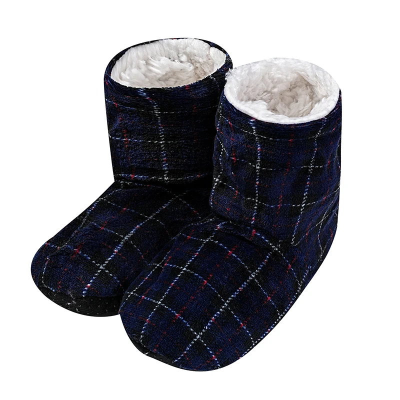Winter Erwachsene Männer Und Frauen Dicke Warme Boden Schuhe Non-Slip Innen Baumwolle Schuhe Plüsch Hause Hausschuhe Plaid Schuhe frauen Mädchen – Detail 11