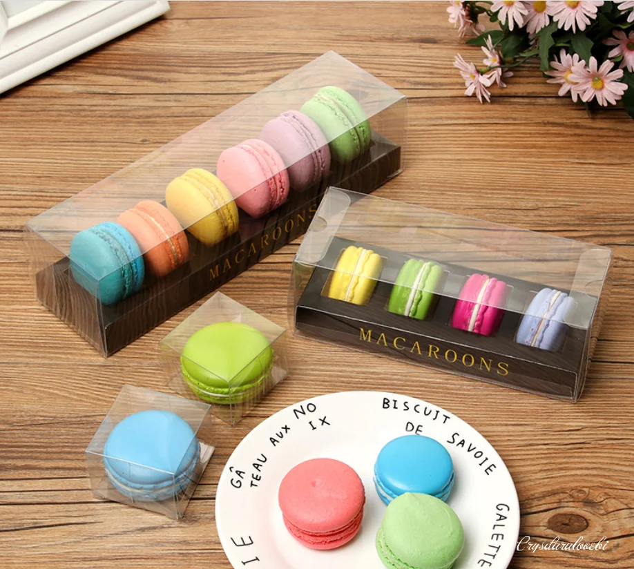 10pcs Clear Plastic Packaging Boxes Different Sizes PVC Cosmetic Bottle Electronic Gift Boxes Cake Candy Macaron Packing Box image 2