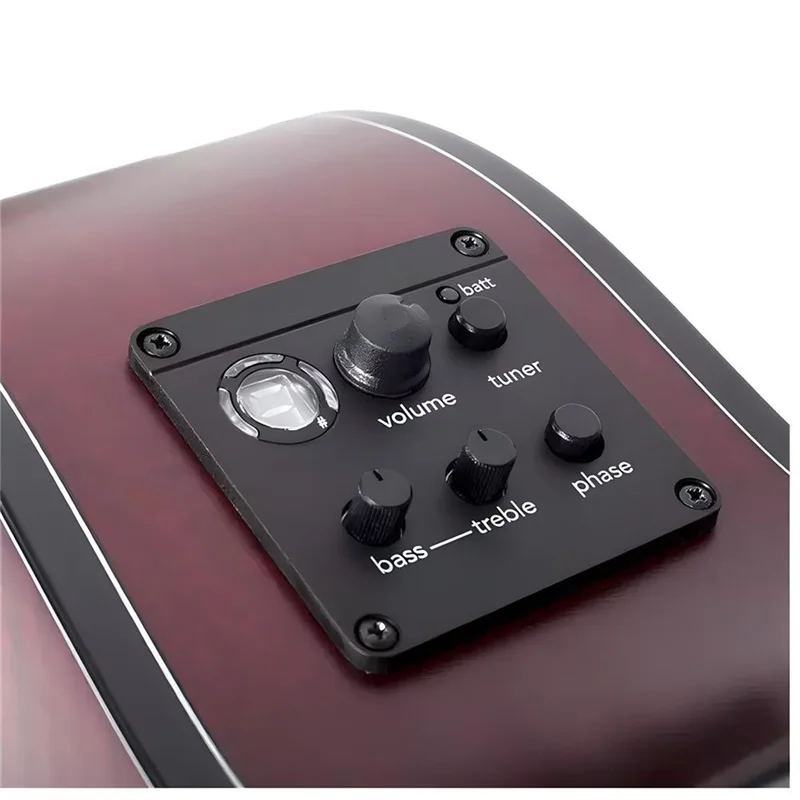 AC57-EQ Electrical Box Equalizers Volume Control Guitar Pickup Preamp System Piezo Pickup Tuner For Classical Acoustic Guitar