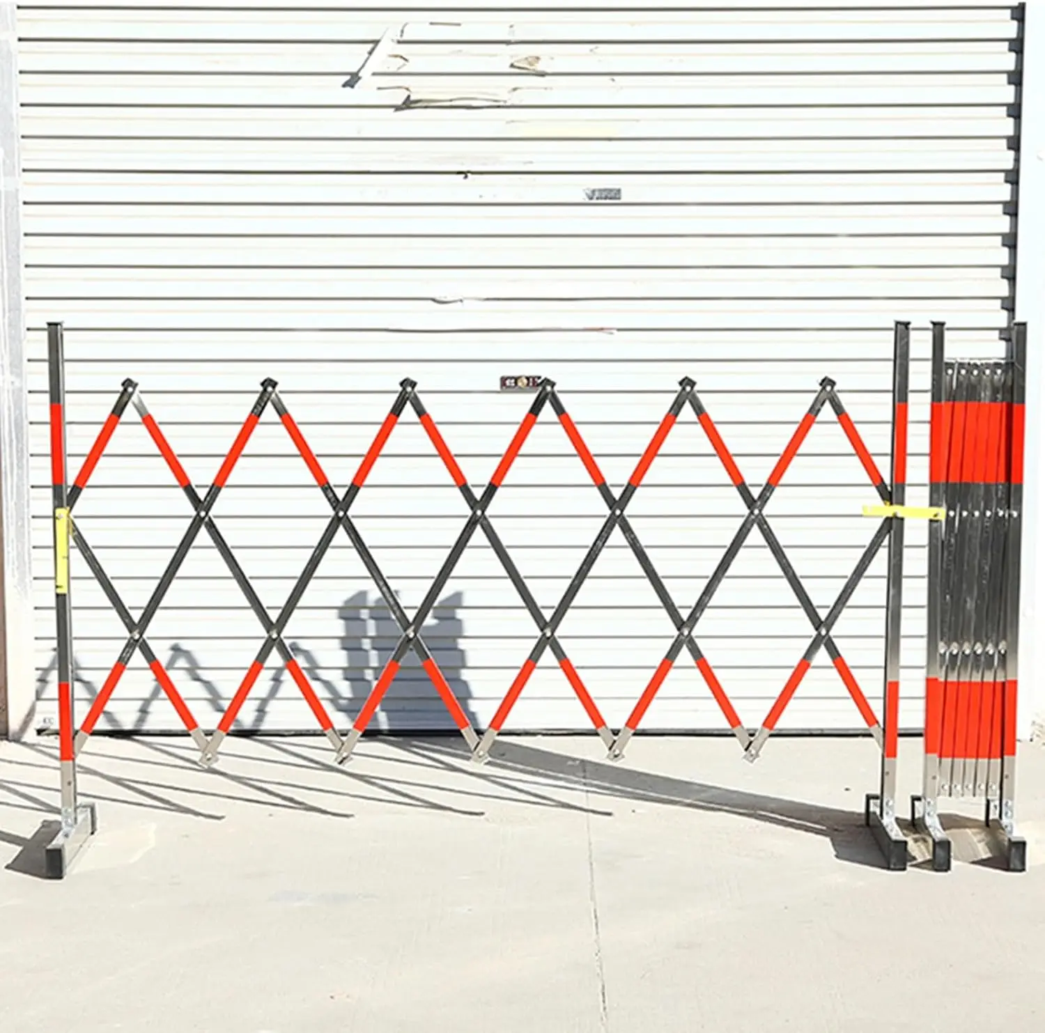 Folding Security Gate, Gate Retractable Traffic Fence, Industrial Expandable Metal Barricade, Adjustable Traffic Fence