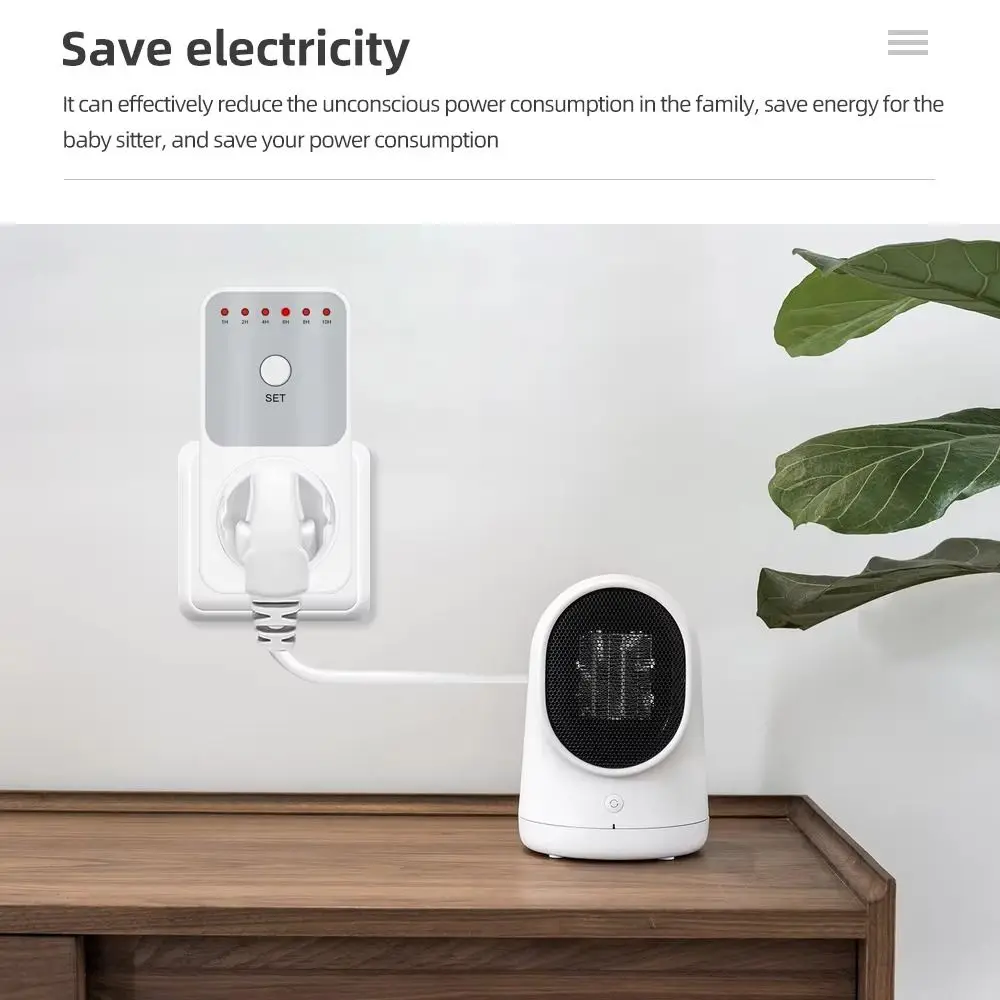 Countdown Time Electronic Wattmeter Socket Convenient 10Hr Timer Switch Fast Connection Plug-in Setting Switch Timer Household