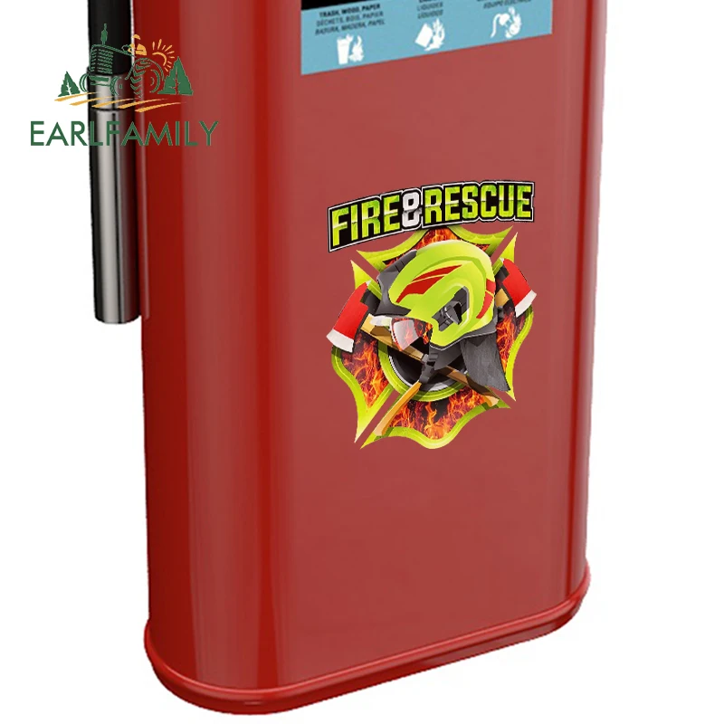 EARLFAMILY 13cm For Fire Rescue Firecracker Car Stickers Campervan Decal Funny Motorcycle Car Accessoires RV JDM Vinyl Decor