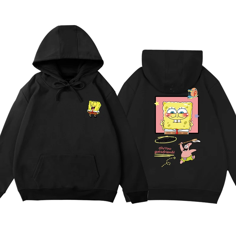 Early Spring SpongeBob SquarePants Sweater Loose Lazy Patrick Star Hoodie Couple Hoodies Womens Cartoon Comfortable  Sweatshirt