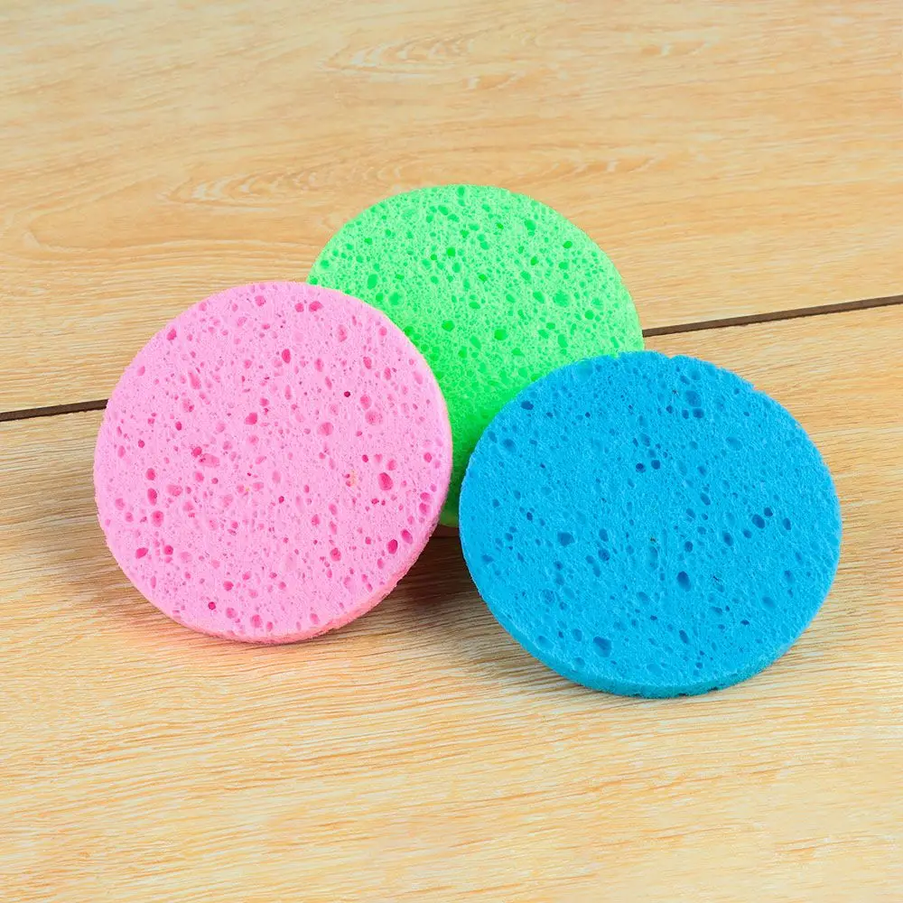 5 stücke 6/7/8/9cm Gesicht runde Make-up-Entferner Werkzeug Naturholz Zellstoff Schwamm Zellulose kosmetischen Puff Gesichts wasch schwamm