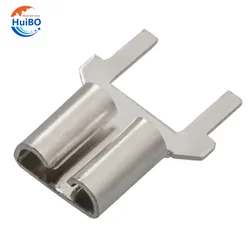 50/100pcs 6.3 circuit board plug spring PCB soldering piece 250 soldering terminal    thickness 0.8 PCB welding sheet