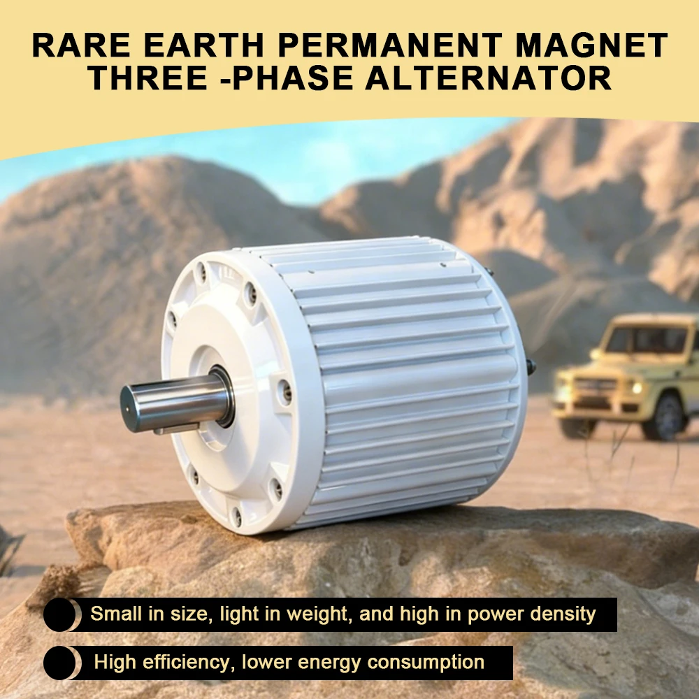 Three Phase Permanent Magnet Synchronous Generator 24V 48V 96V 110V 220V Low Speed Direct Drive Alternator CE Certified