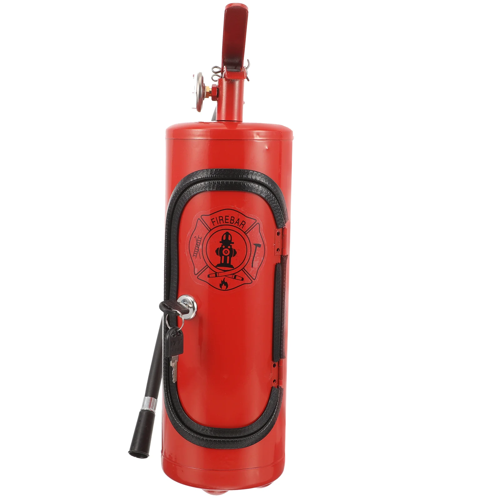 

Fire Extinguisher Cabinet Whiskey Elegant Wrapping Container Bar Iron Birthday Gift Man Simple Storage Case