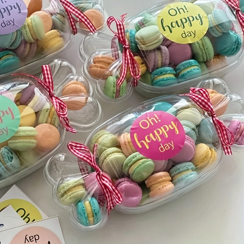 

Candy Shaped Cake Box with Lid Airtight Plastic Dessert Container for Fruit Tiramisu Party Favors Kids' Birthday Celebrations