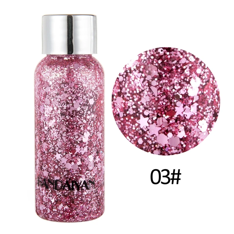 Körper Glitter Gel Schillernden Gesicht Glitter Gel Make-Up Dekoration Auge Glitter Kleber Gesicht Aufkleber Gel Kunst Lose