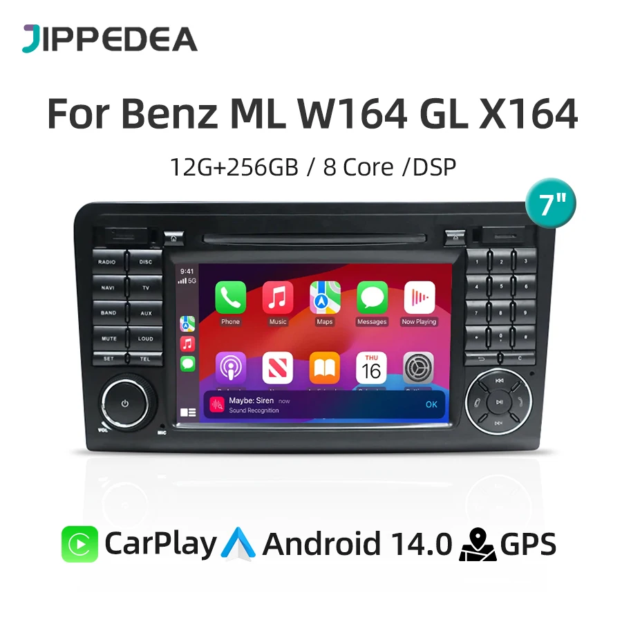 أندرويد 14.0 لمرسيدس بنز ML W164 ML350 ML300 GL X164 GL500 CarPlay واي فاي الملاحة DSP راديو السيارة مشغل فيديو الوسائط المتعددة #1