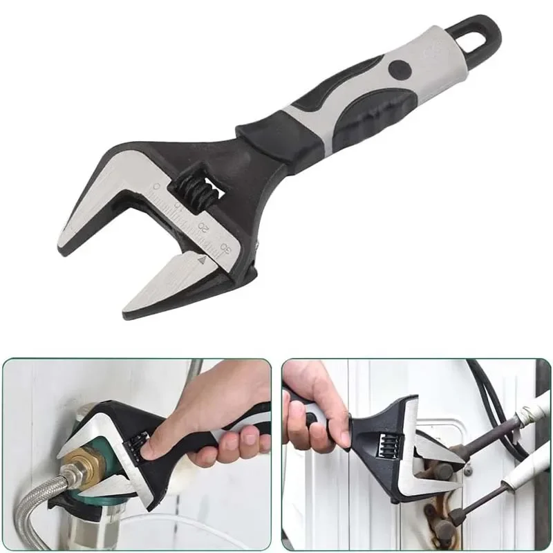 6/8/10/12 Inch Large Opening Adjustable Wrench Multifunctional Bathroom Adjustable Mouth Universal Tool Universal Sink Nut Board