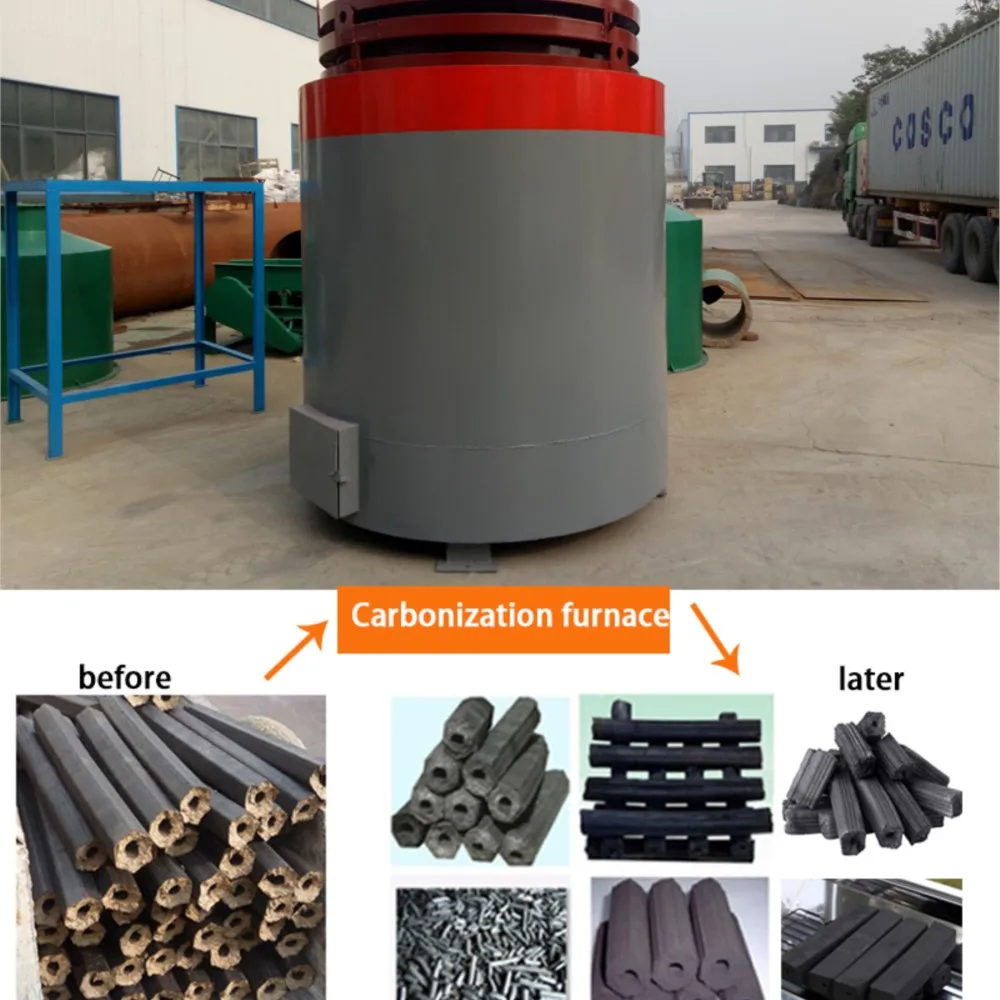 Industrial High Pressure Charcoal Biomass Briquette Press Machine Wood Round Rod Maker For Sale
