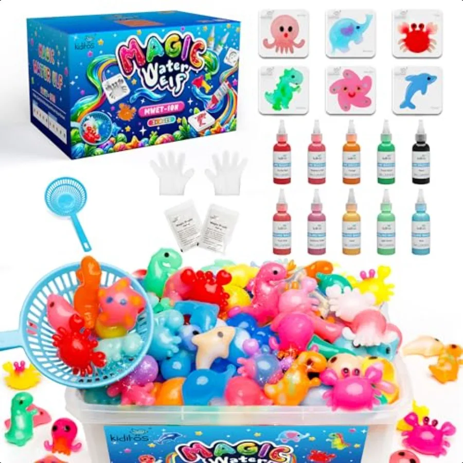 

Набор игрушек Magic Water ElfSquishies для 10 гелей, 6 форм, волшебный гель, водные животные, сенсорная игрушка, забавный набор для рукоделия, сувениры для вечеринки, дня рождения C