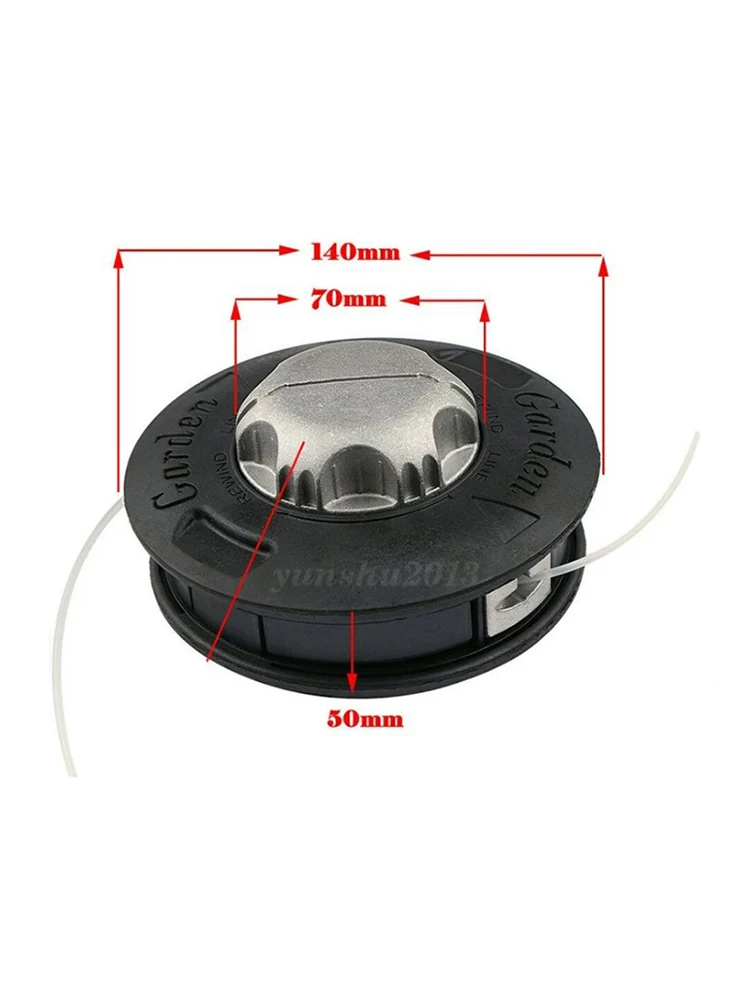 Universal M10 Aluminum Nylon Automatic Grass Trimmer Head Brush Mower Bump Spool 2 Lines Cutter Thread Line String Saw