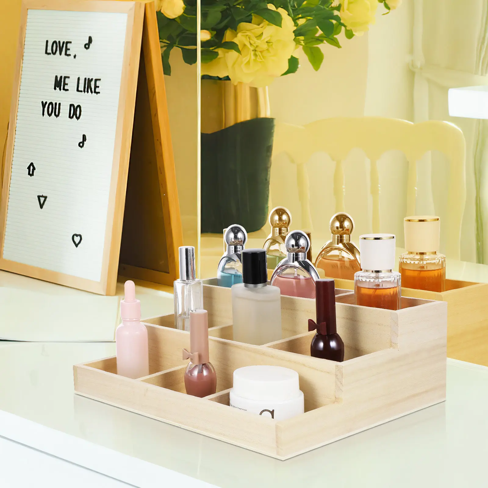 

Wooden Jewelry Storage Organizer Retro Style Multi-Layer Jewelry Box Compact Design for Home Desktop Necklace Earring Ring