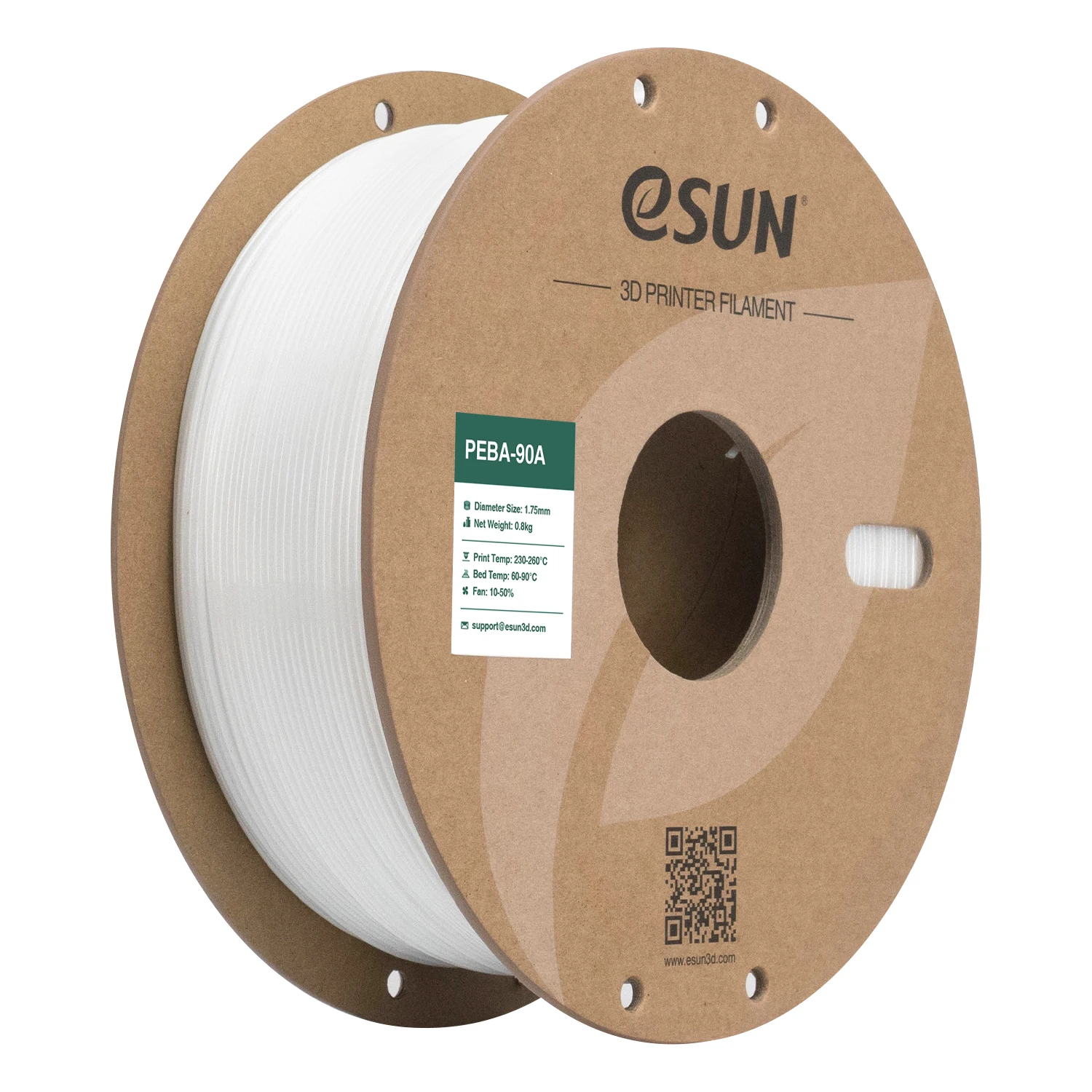 eSUN PEBA-90A 3D-filamenten 0,8 kg 1,75 mm Hoge elasticiteit PEBA 3D-printfilament Lichtgewicht Koudebestendigheid Flexibel PEBA-90A - afbeelding 2