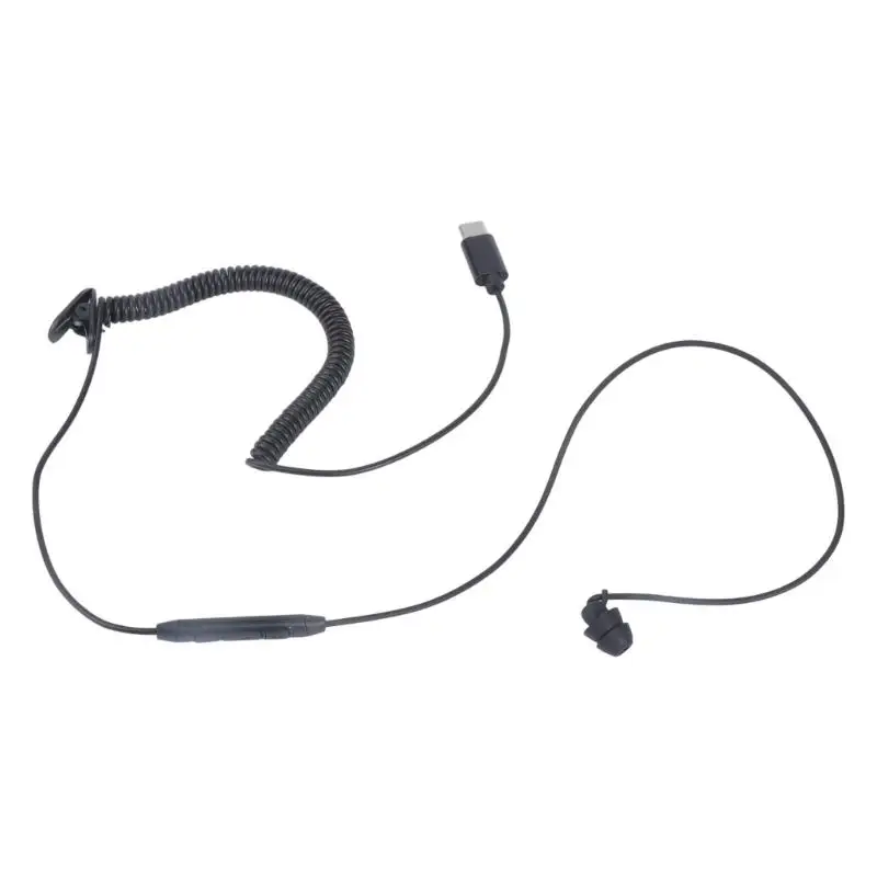 Y1UB Single Side Earphone Digital Chip Improved USB Type C Cable Clear Communication Headphone