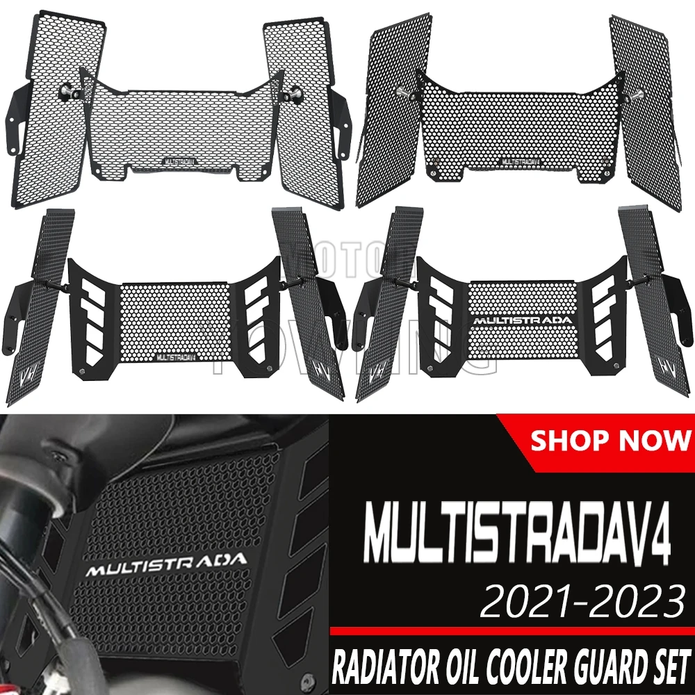 

For Ducati Multistrada V4 / S / S Sport Pikes Peak / Rally / RS 2021-2025 2026 Radiator Protection Grille Guard Protector Cover