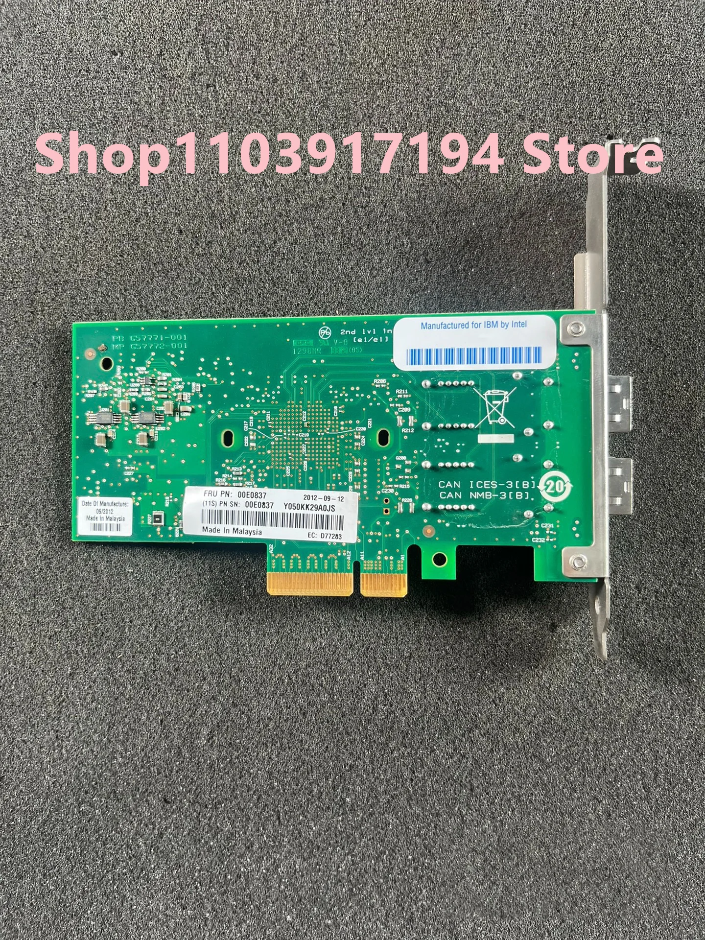 FOR IBM 5768 Intel 9402PF 46k6602 00E0837 Dual-port Gigabit fiber Network card