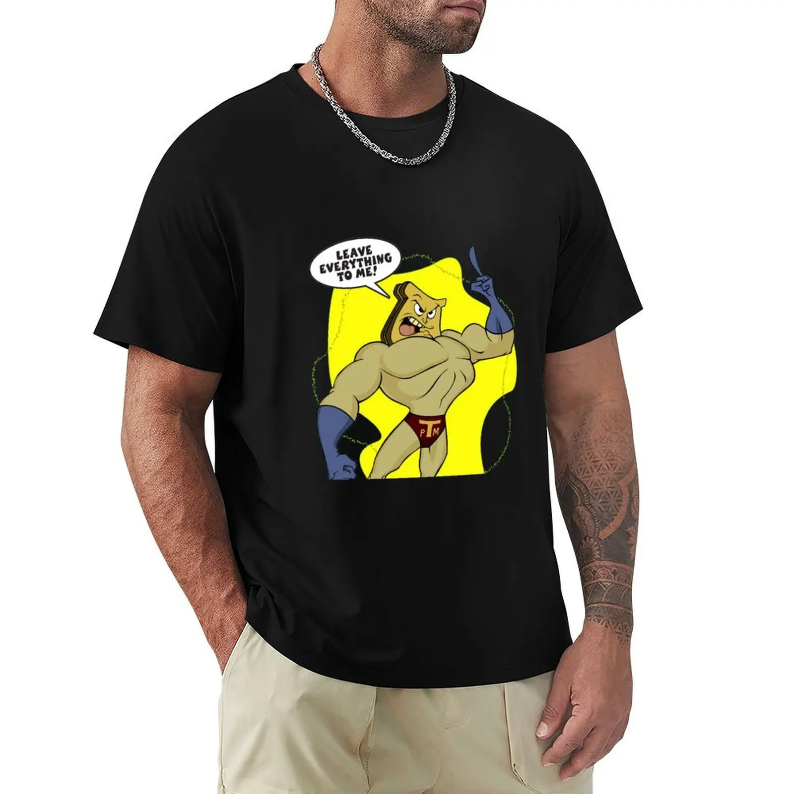 Powdered Toast Man Ren and Stimpy Show T-Shirt man t shirts cotton T-Shirt